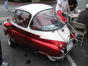 A BMW Isetta 300 at the 27th Annual Unique Little Car Show in West Covina, CA